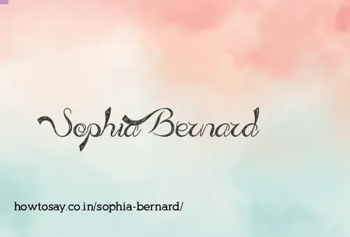 Sophia Bernard