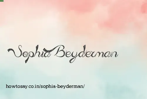 Sophia Beyderman