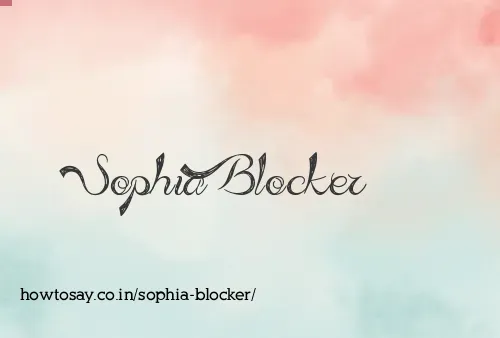 Sophia Blocker