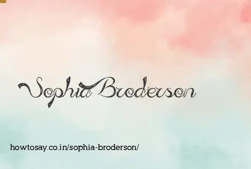 Sophia Broderson