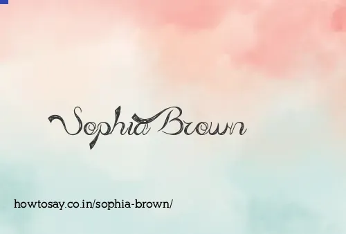 Sophia Brown