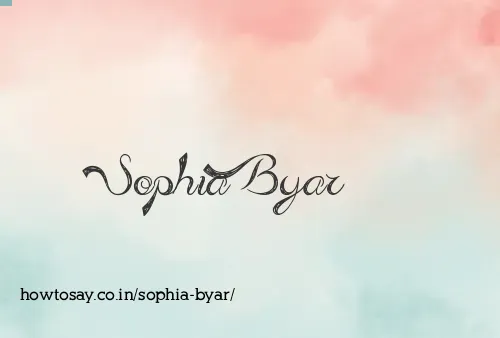 Sophia Byar