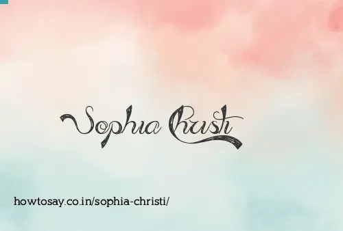 Sophia Christi
