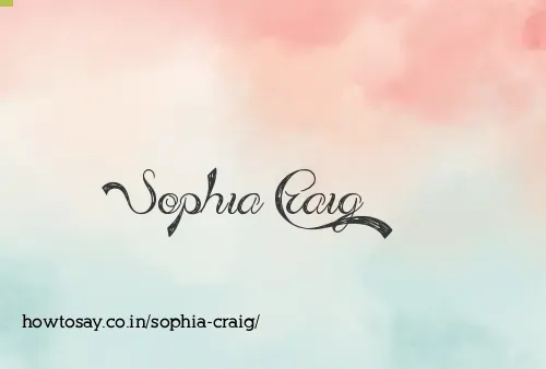 Sophia Craig