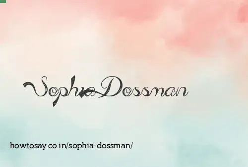 Sophia Dossman