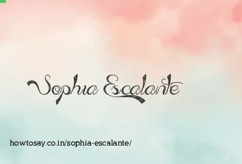 Sophia Escalante