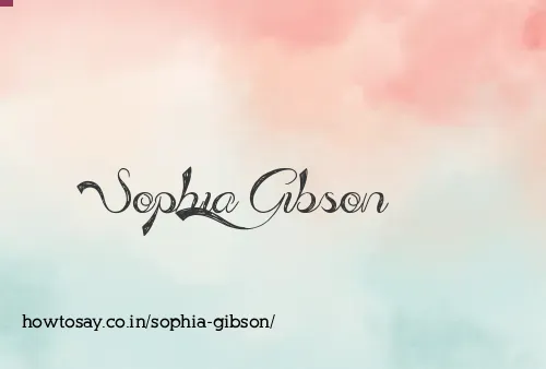 Sophia Gibson