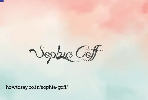 Sophia Goff