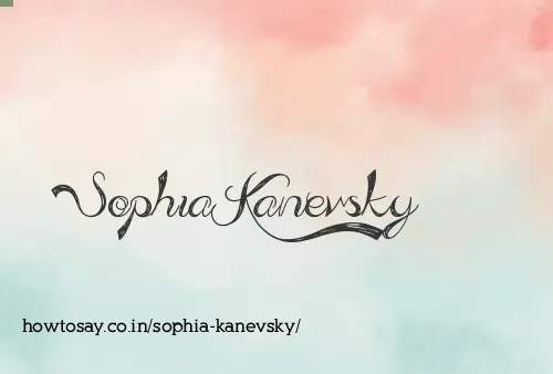 Sophia Kanevsky