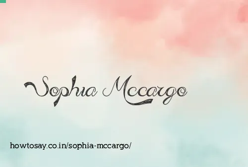 Sophia Mccargo