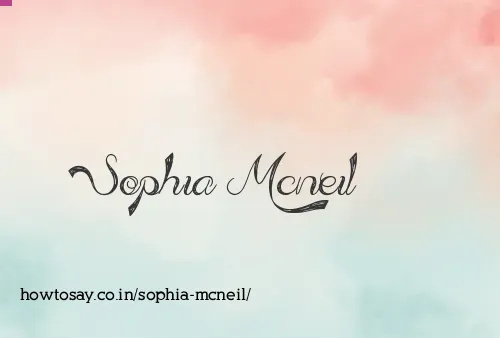 Sophia Mcneil