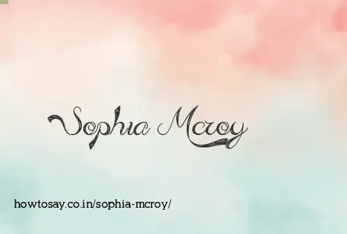 Sophia Mcroy