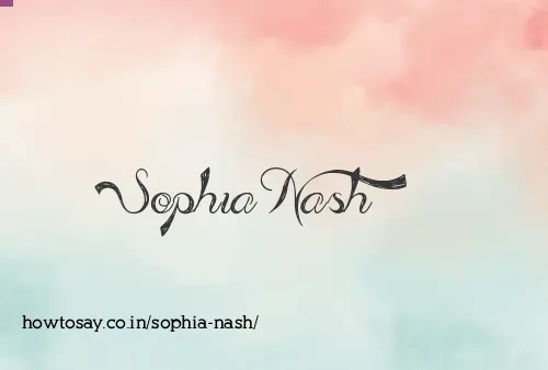 Sophia Nash