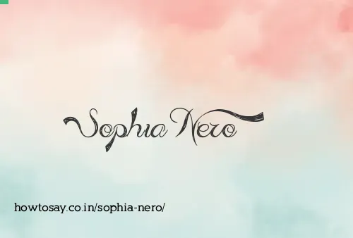 Sophia Nero