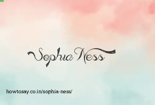 Sophia Ness