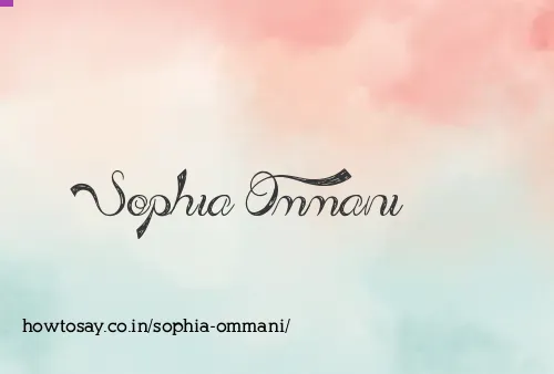 Sophia Ommani