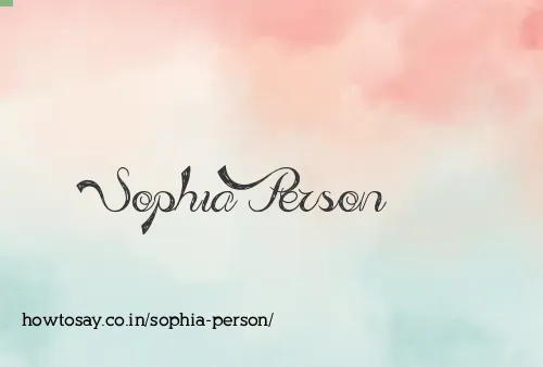 Sophia Person