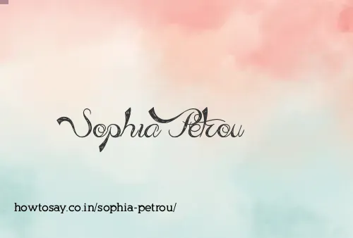 Sophia Petrou