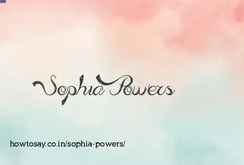 Sophia Powers