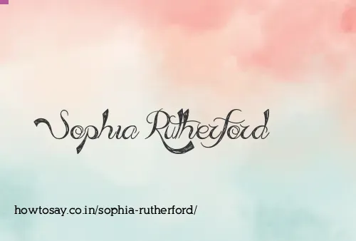 Sophia Rutherford