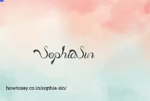 Sophia Sin