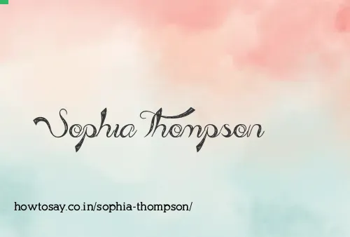 Sophia Thompson