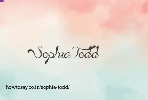 Sophia Todd