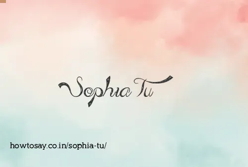 Sophia Tu