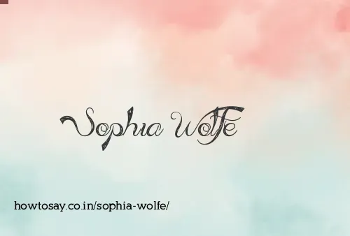 Sophia Wolfe