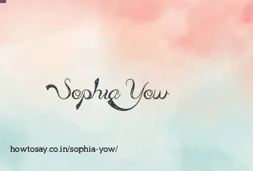 Sophia Yow