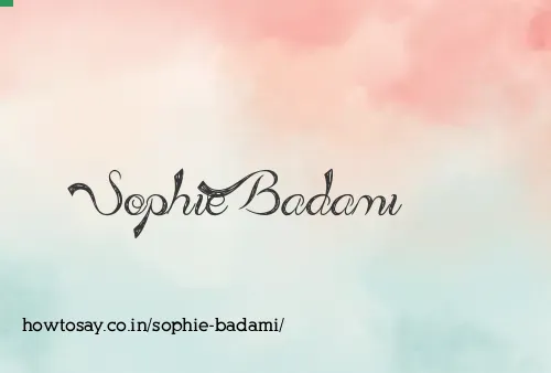 Sophie Badami