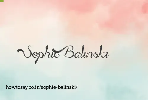 Sophie Balinski