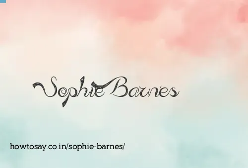 Sophie Barnes