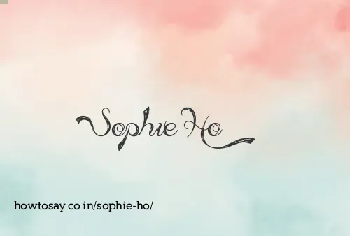 Sophie Ho