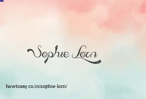Sophie Lorn