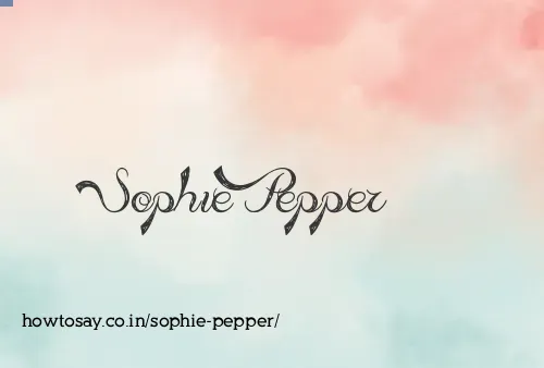 Sophie Pepper