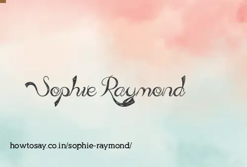 Sophie Raymond
