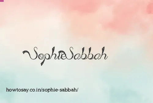 Sophie Sabbah