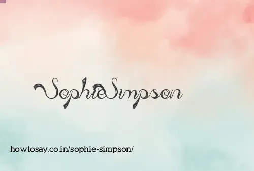 Sophie Simpson