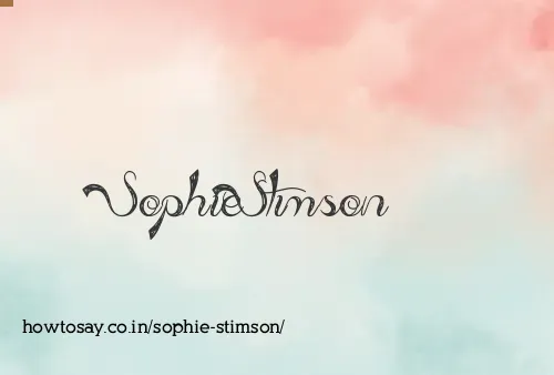 Sophie Stimson
