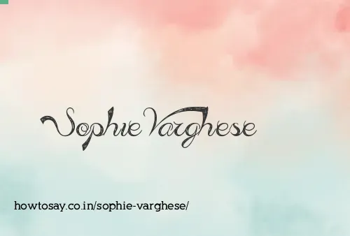 Sophie Varghese