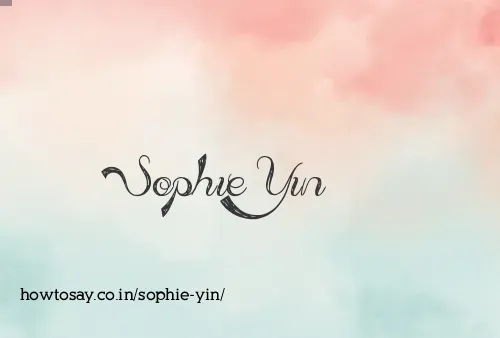 Sophie Yin
