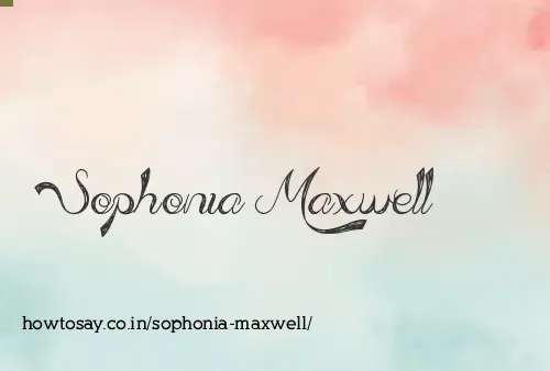 Sophonia Maxwell