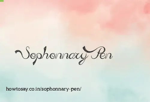 Sophonnary Pen