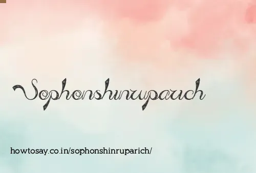 Sophonshinruparich