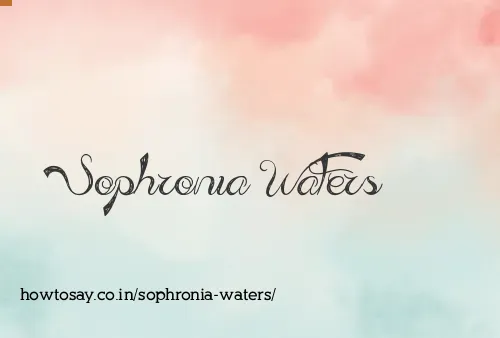 Sophronia Waters