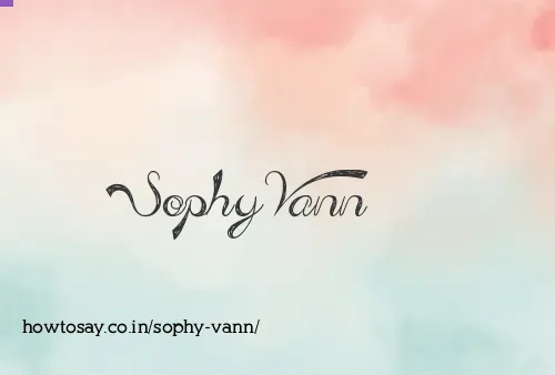 Sophy Vann