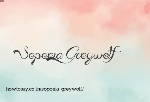 Sopoeia Greywolf