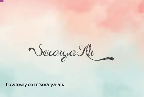 Soraiya Ali
