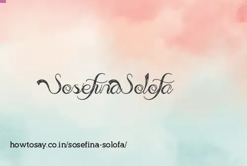 Sosefina Solofa